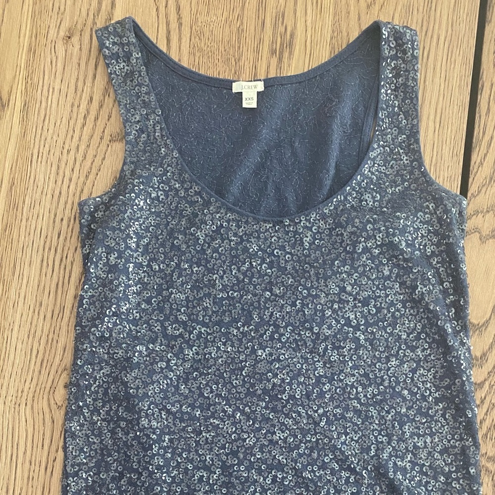 J. Crew sequin tank XXS - Navy